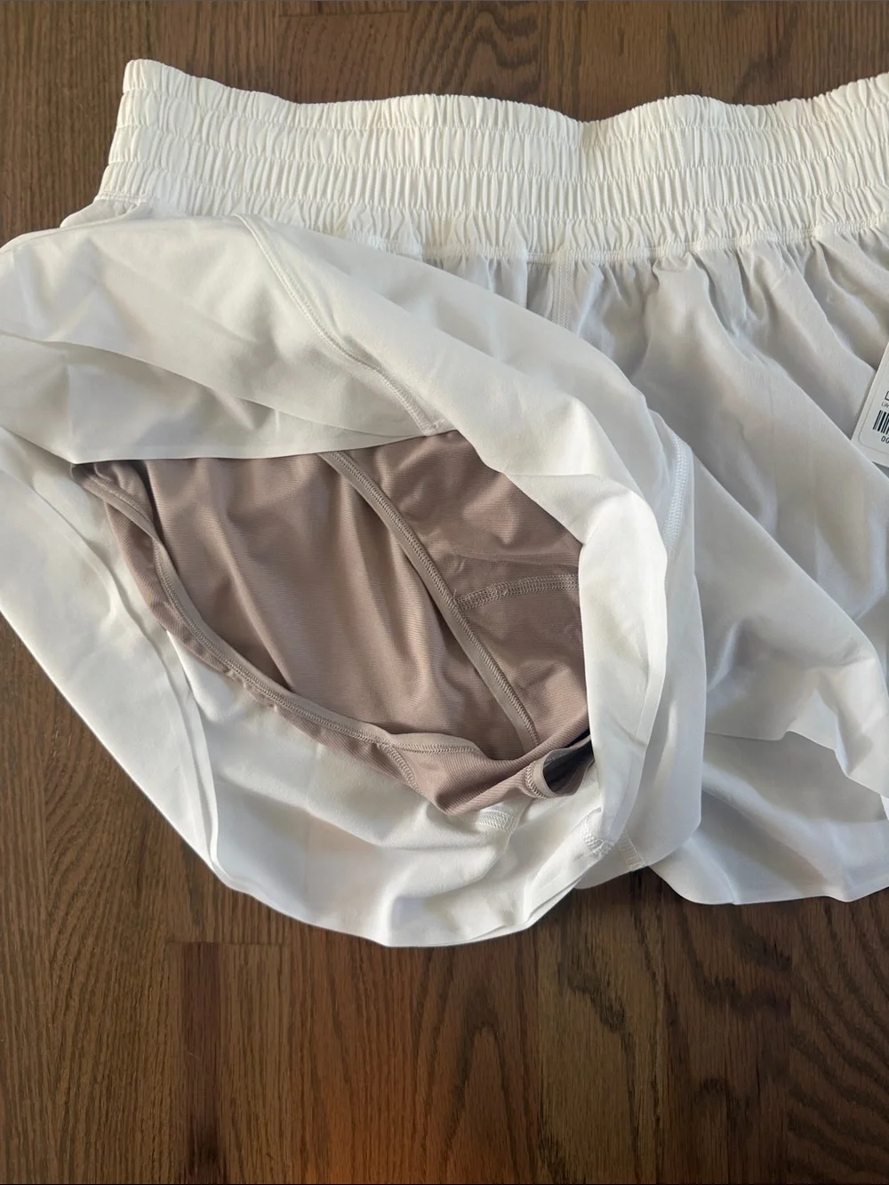 lululemon White Layered Run Shorts shake it out high-rise run short 2.5” NWT